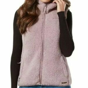 Free Country Purple Sherpa Zip Front Vest With Pockets Size Large
